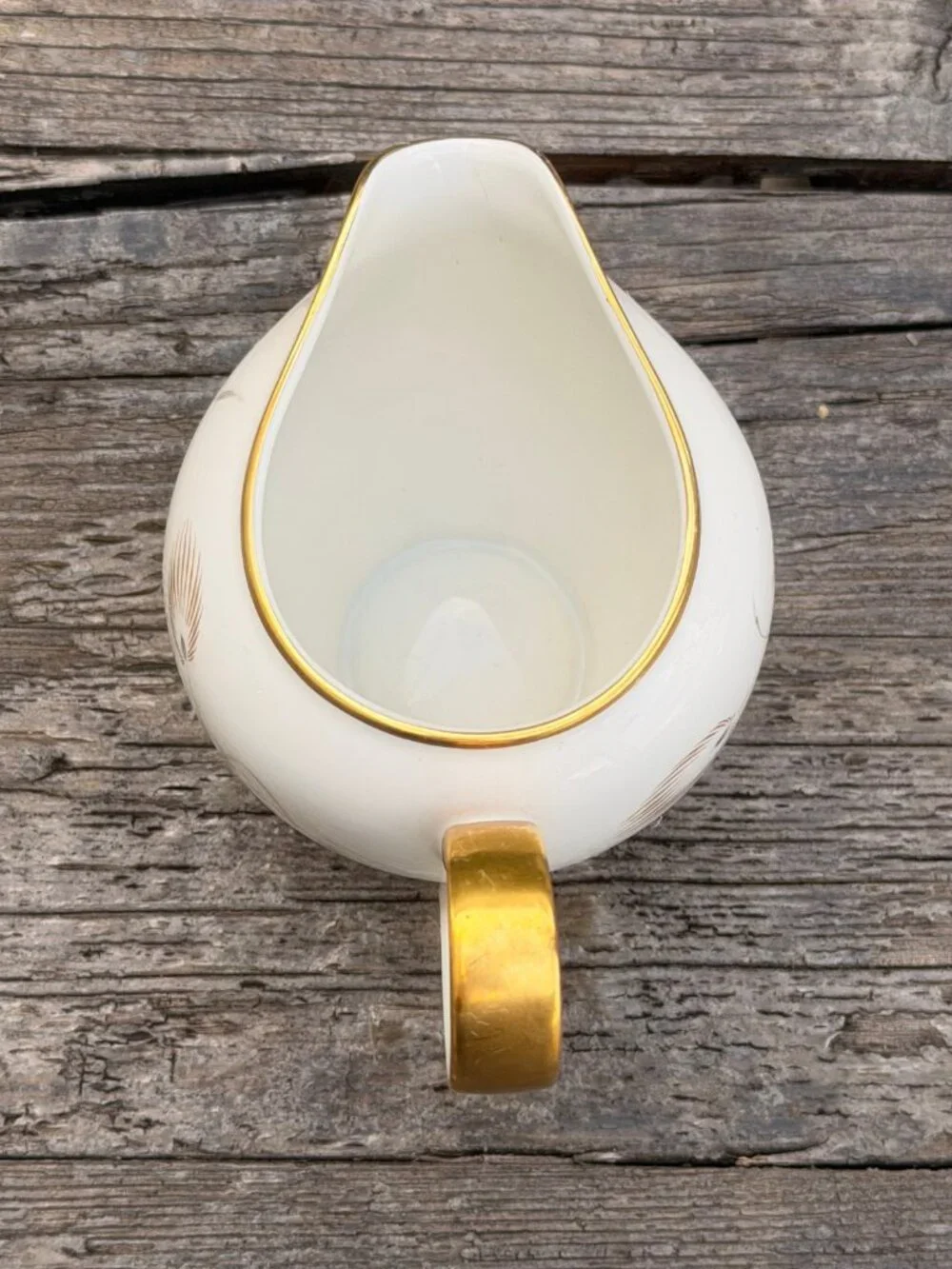 Vintage Heinrich H & C Co Selb Bavaria Germany Anmut Coffee Creamer Gold Rim